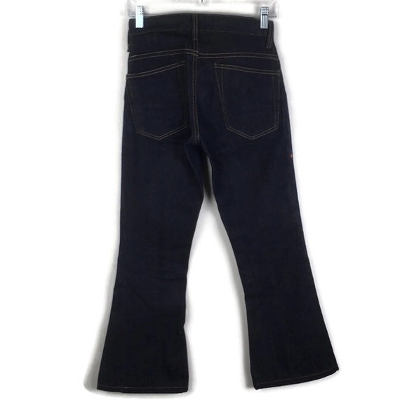 Imogen + Willie Flare Leg High Rise Denim Jeans in Dark Blue Wash - Picture 9 of 9